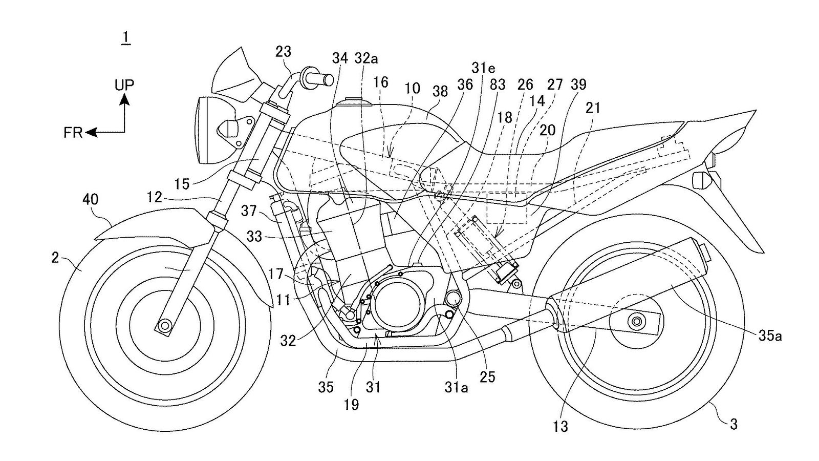 Honda CB250 patent